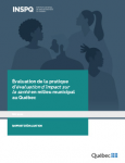 Évaluation de la pratique d’évaluation d’impact sur la santé en milieu municipal au Québec